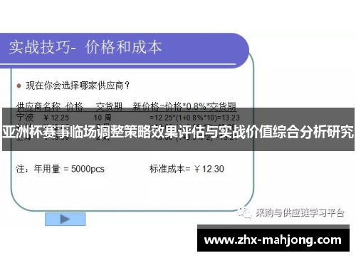 亚洲杯赛事临场调整策略效果评估与实战价值综合分析研究 亚洲杯赛事临场调整策略效果评估与实战价值综合分析研究